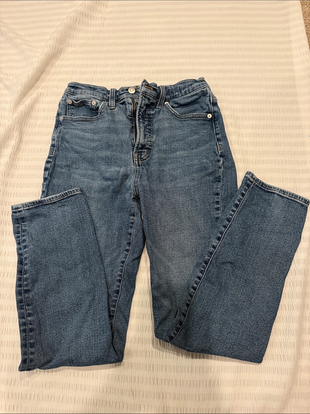 Madewell Straight-Leg Blue Denim Jeans 27 waist 26 inseam